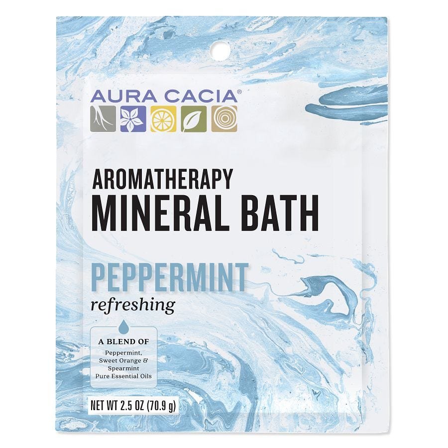 Aura Cacia Peppermint Mineral Bath, 2.5 oz