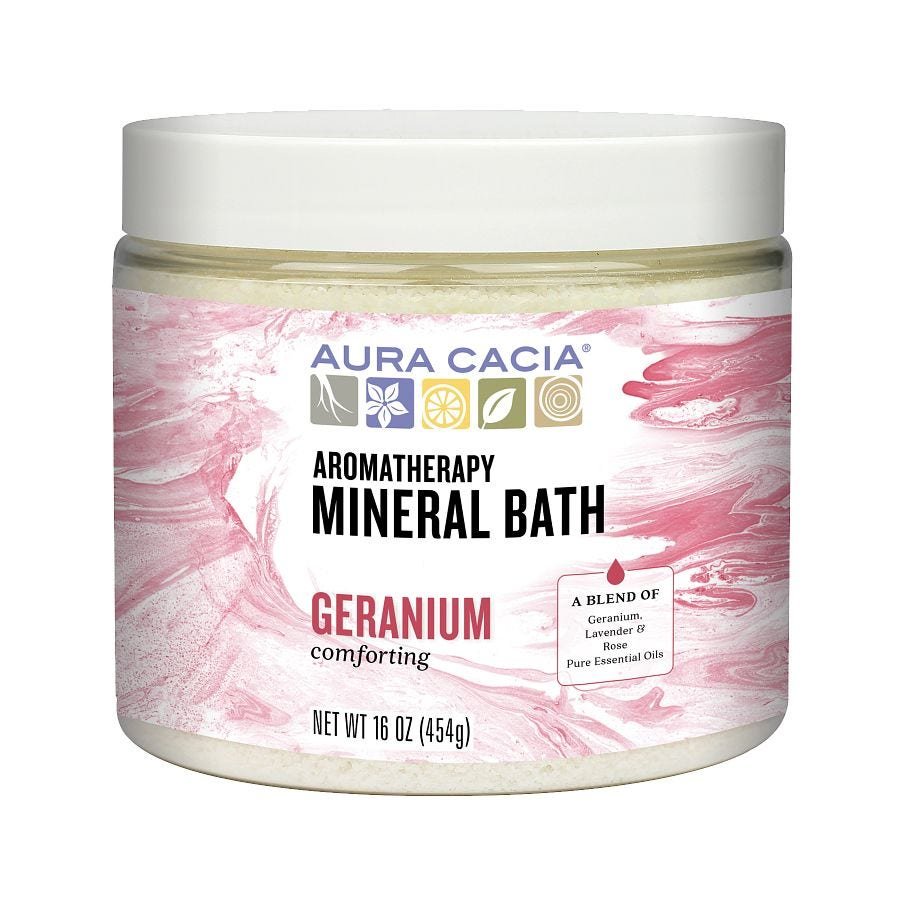 Aura Cacia Geranium Mineral Bath, 16 oz