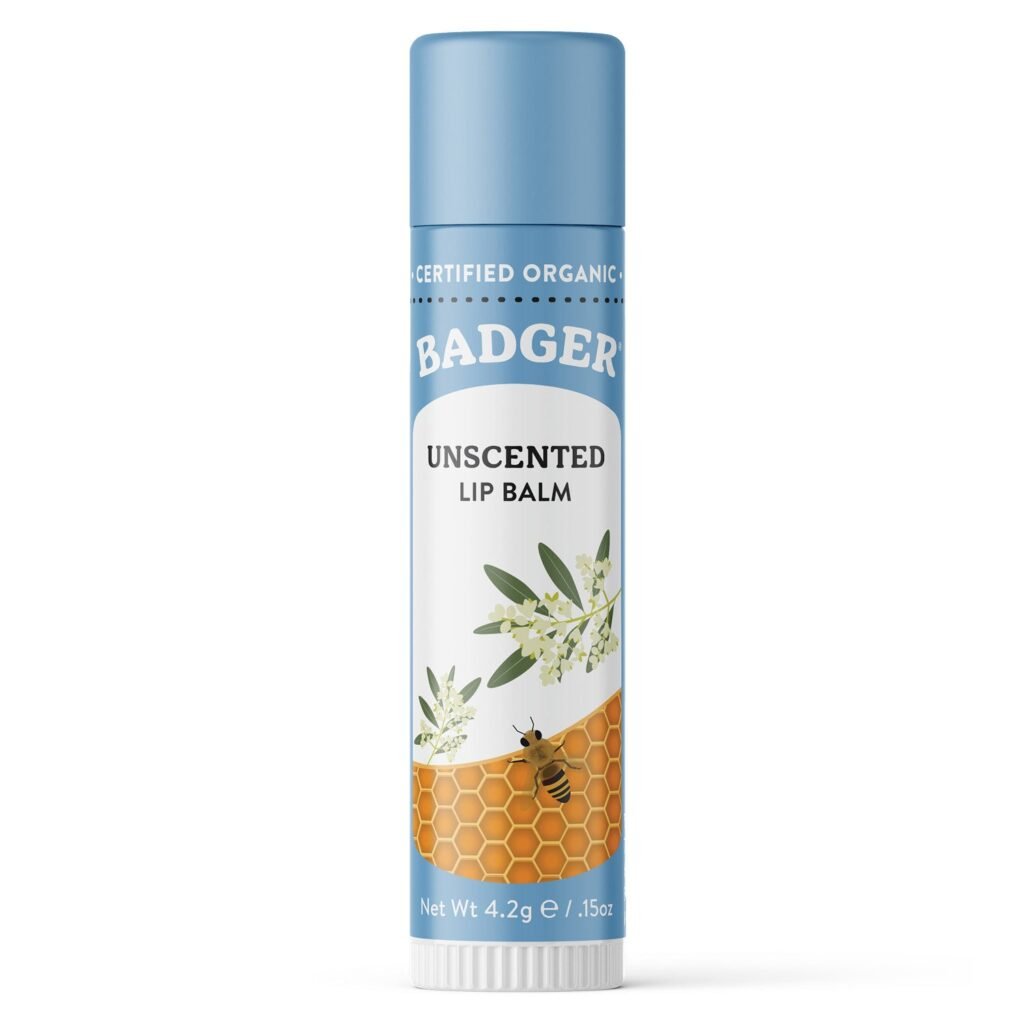 Badger Classic Lip Balm, Unscented, 0.15 oz
